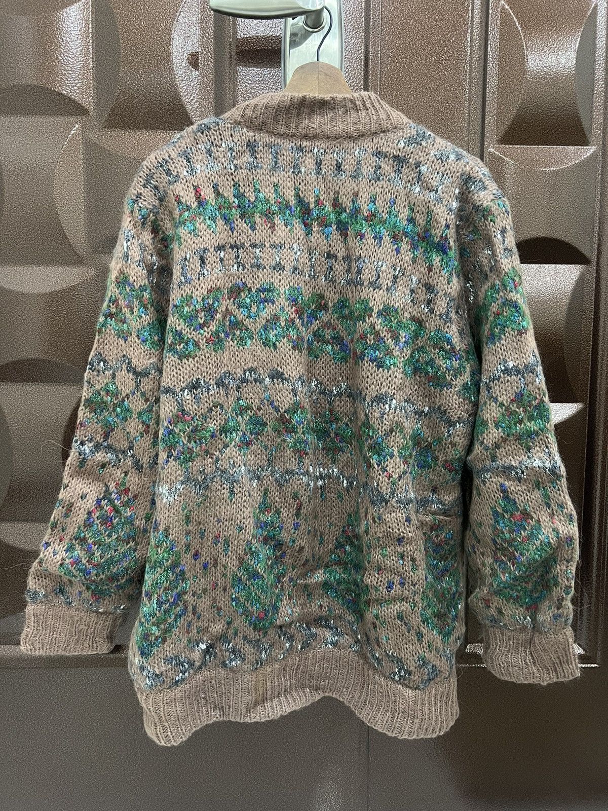 Japanese Brand VINTAGE Chunky Cozy Christmas Tree Button Up Knit Cardigan Size L / US 10 / IT 46 - 5 Thumbnail
