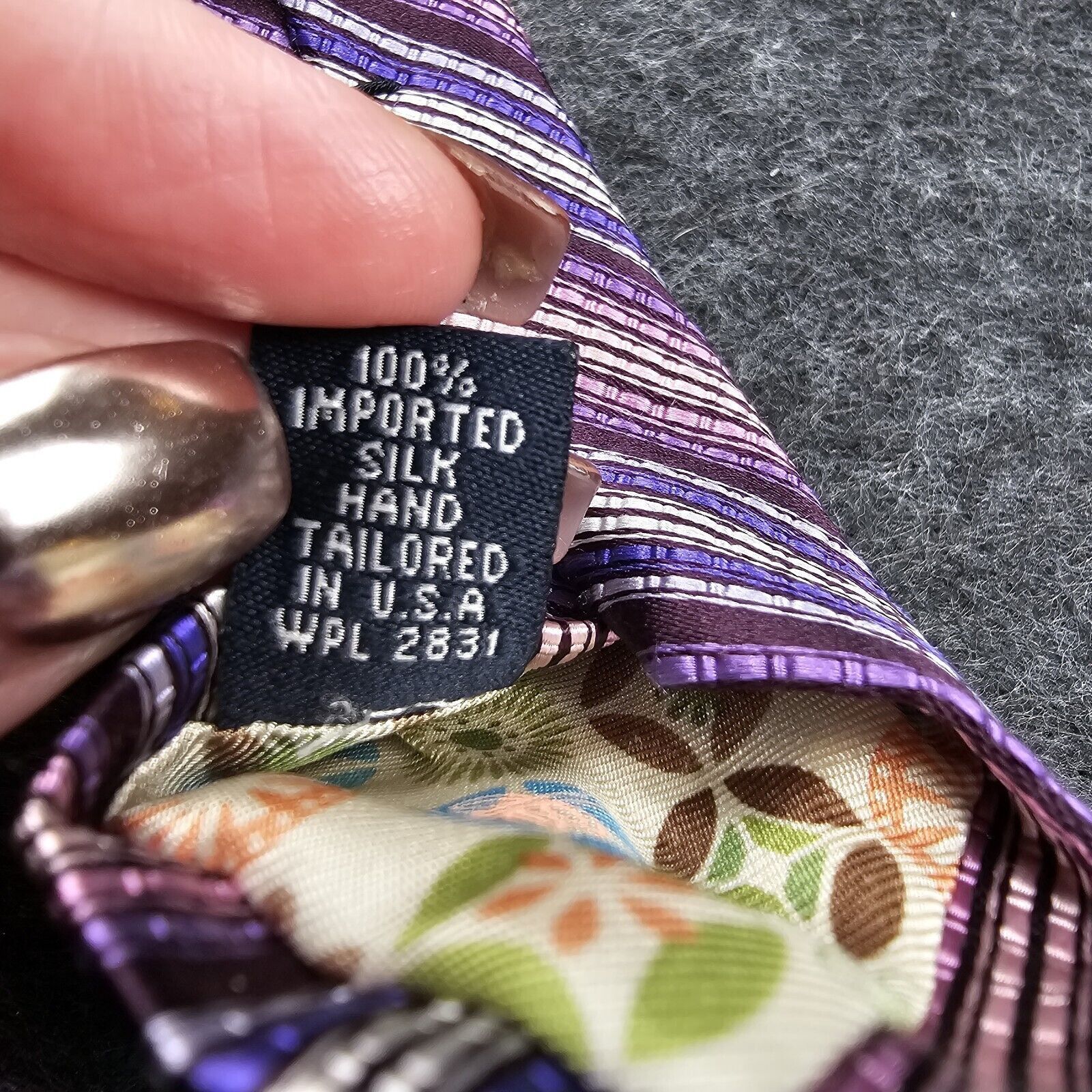 Ted Baker Ted Baker Tie 100% Italian Silk Repp Purple Designer USA 59" Size ONE SIZE - 8 Thumbnail