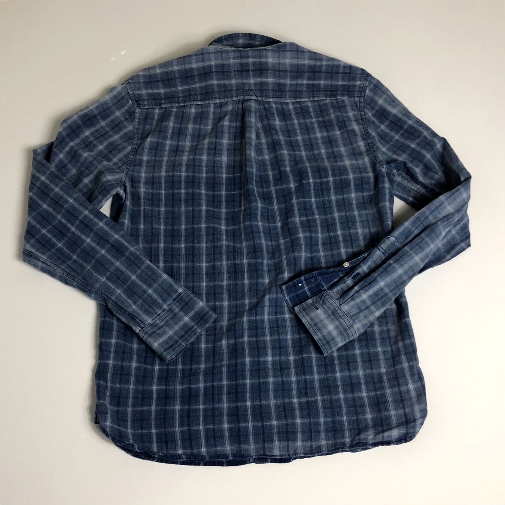 Lucky Brand Lucky Brand Button-Up Shirt Mens Medium Long Sleeve Blue L71 Size US M / EU 48-50 / 2 - 2 Thumbnail