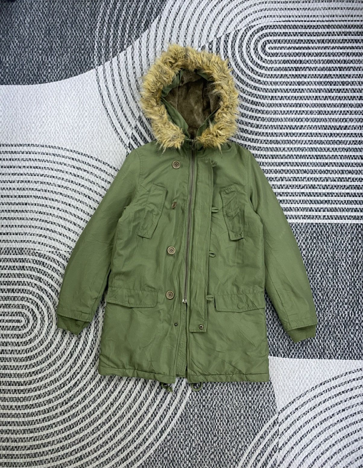 MOUSSY Vintage AZUL By Moussy Faux Fur Parka Hooded Long Jacket Size US M / EU 48-50 / 2 - 5 Thumbnail