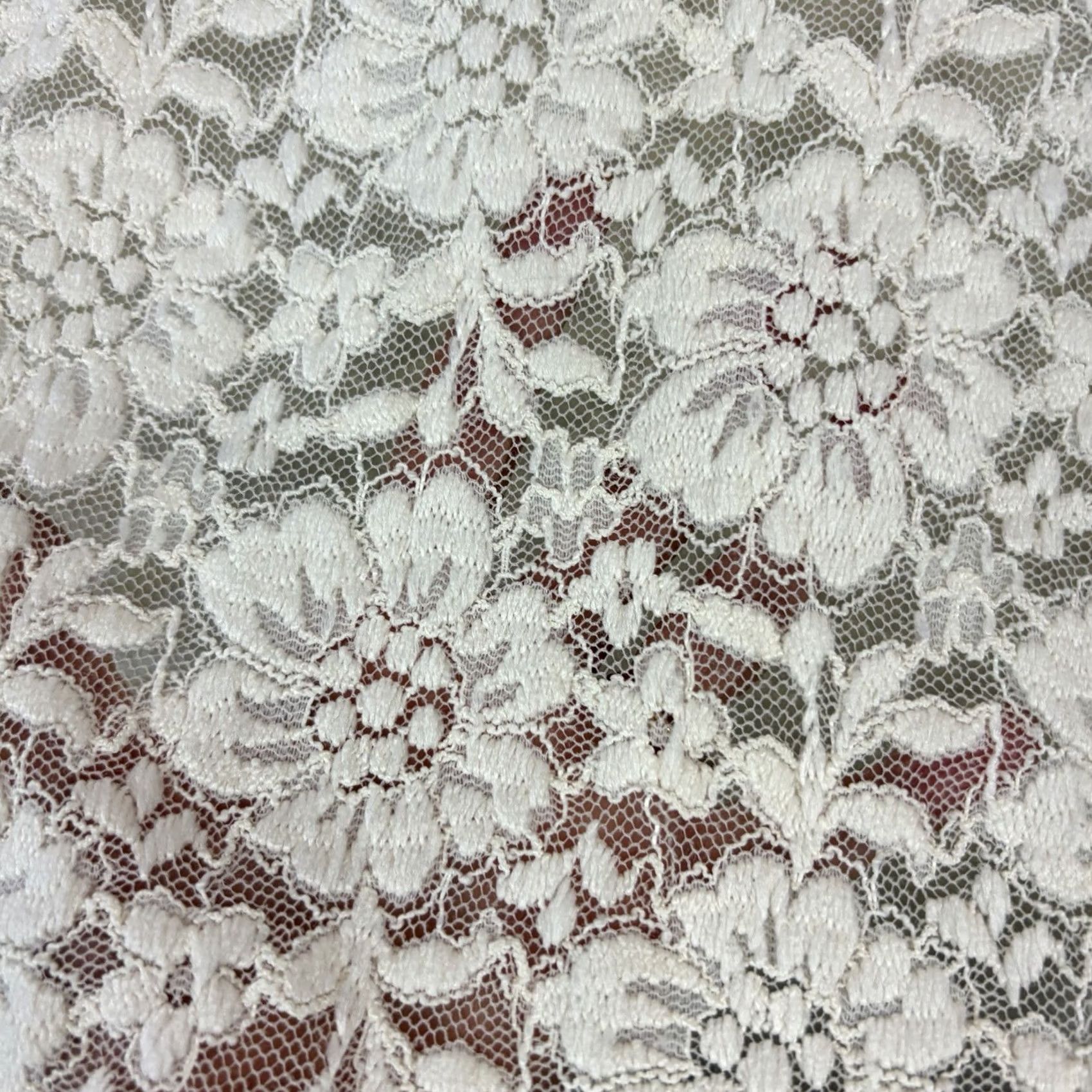 Bcbgmaxazria BCBGMAXAZRIA Blouse Womens M Ivory Lace Mock Neck Long Sleeve Casual Size M / US 6-8 / IT 42-44 - 7 Thumbnail