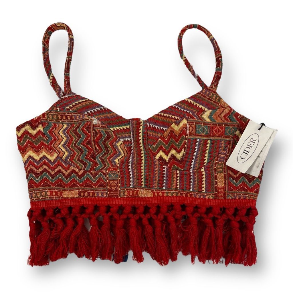 Cider Cider Boho Geometric Corset Fringe Crop Top Size Medium Size M / US 6-8 / IT 42-44 - 2 Thumbnail