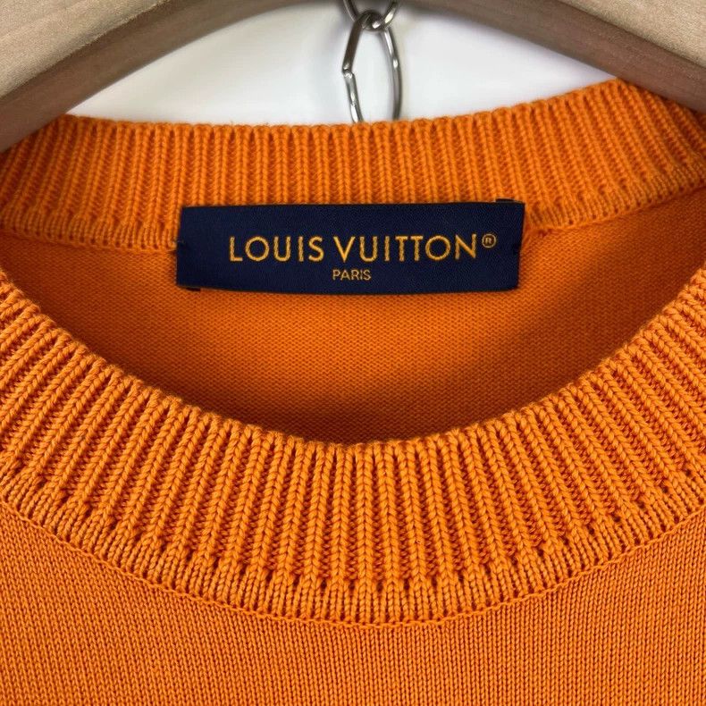 Louis Vuitton Louis Vuitton Orange pin embroidered monogrammed knit short Size US L / EU 52-54 / 3 - 4 Thumbnail
