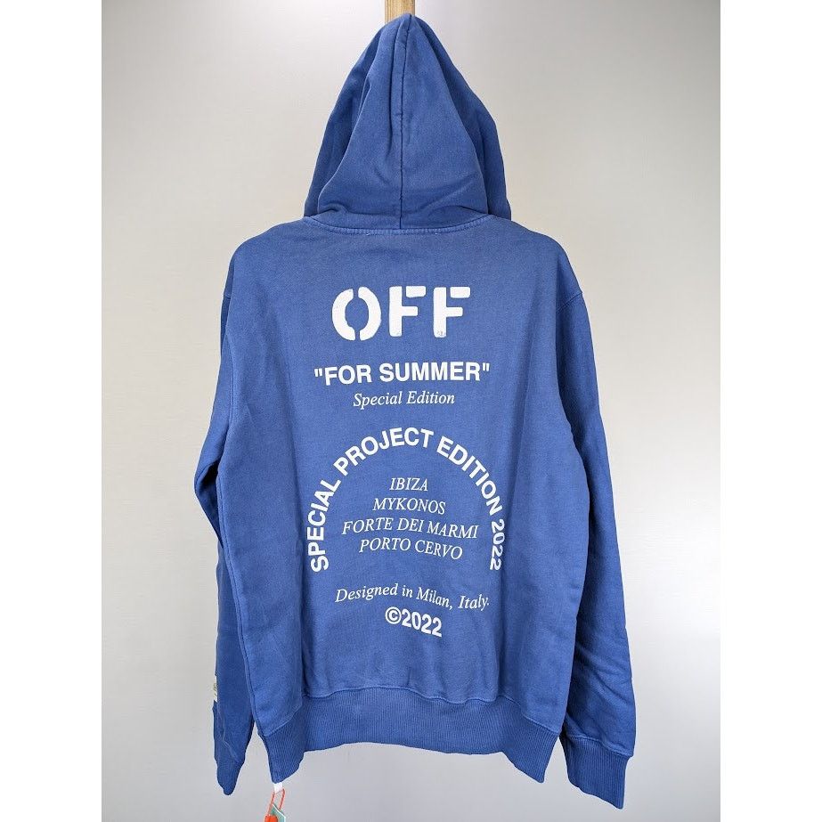 Off-White o1rshd1 SMR- Ibiza Hoodie in Blue White Size US M / EU 48-50 / 2 - 17 Thumbnail