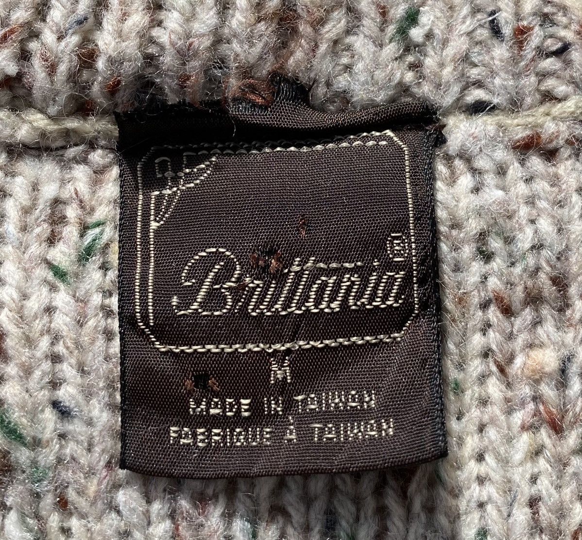 Vintage Vintage 80’s Brittania Knit Confetti Elbow Patches Sweater Size US S / EU 44-46 / 1 - 4 Thumbnail
