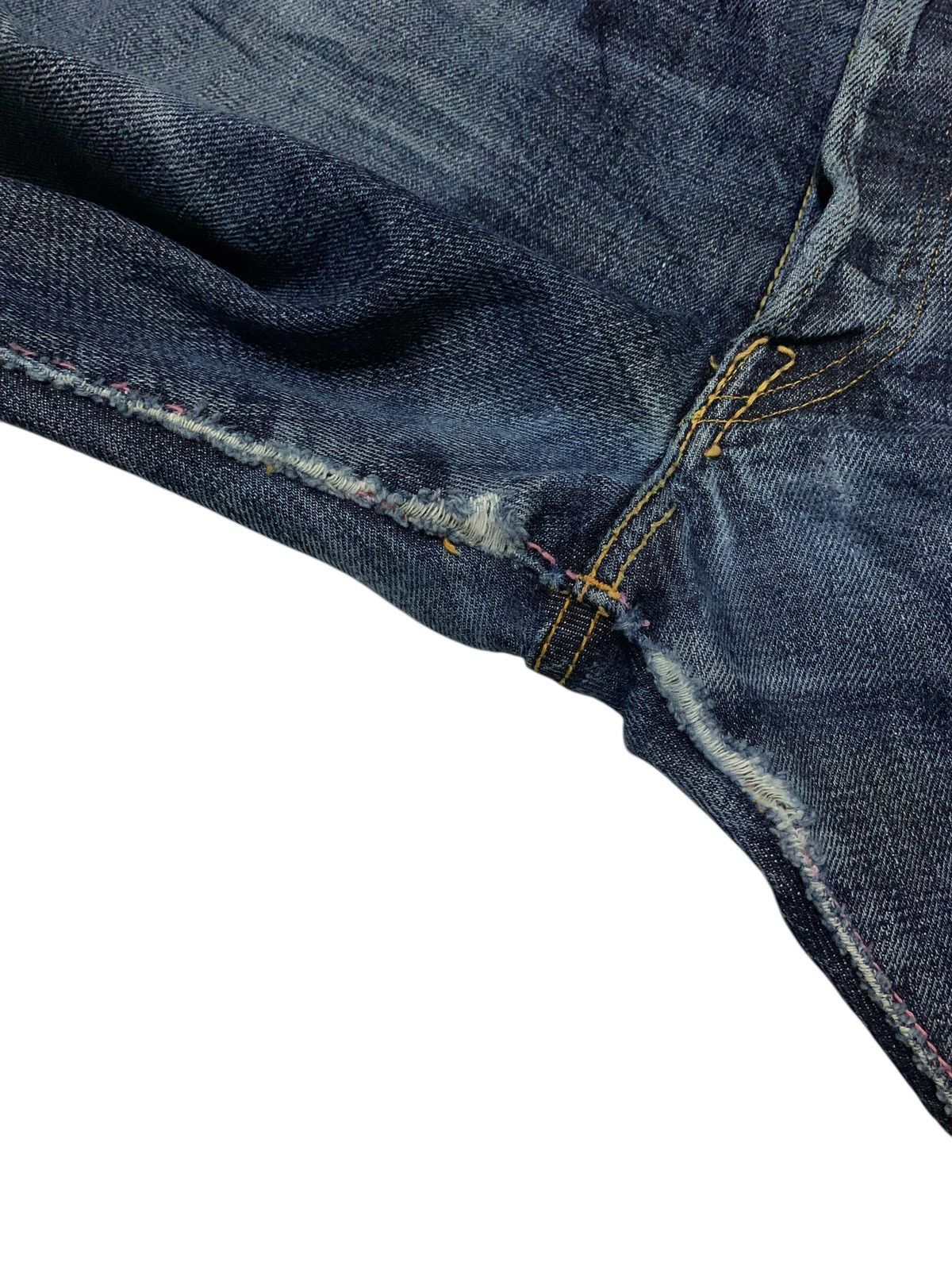 Kapital MOMOTARO SELVEDGE BUTTON FLY FADED DISTRESSED DENIM Size US 33 - 16 Thumbnail