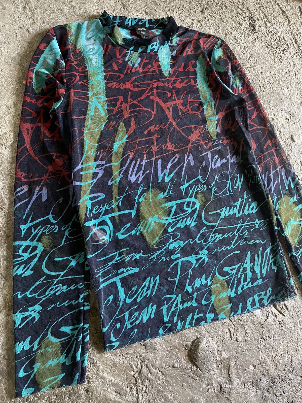 Jean Paul Gaultier Jean Paul Gaultier AW’97 “Fight Racism” Mesh Top Size US M / EU 48-50 / 2 - 2 Thumbnail