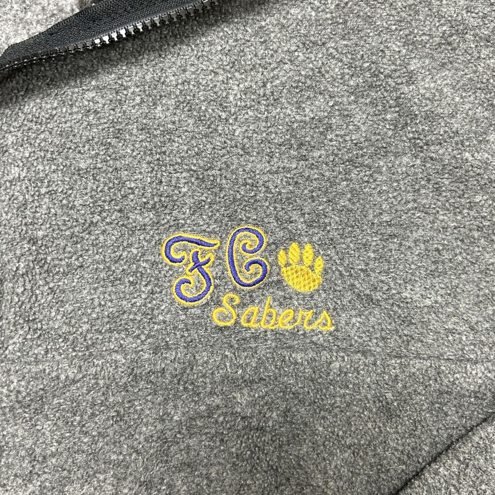 Ford Vintage Timberline Jacket Mens XL Gray Fleece 1/4 Zip Ford City Sabers Pullover Size US XL / EU 56 / 4 - 5 Thumbnail