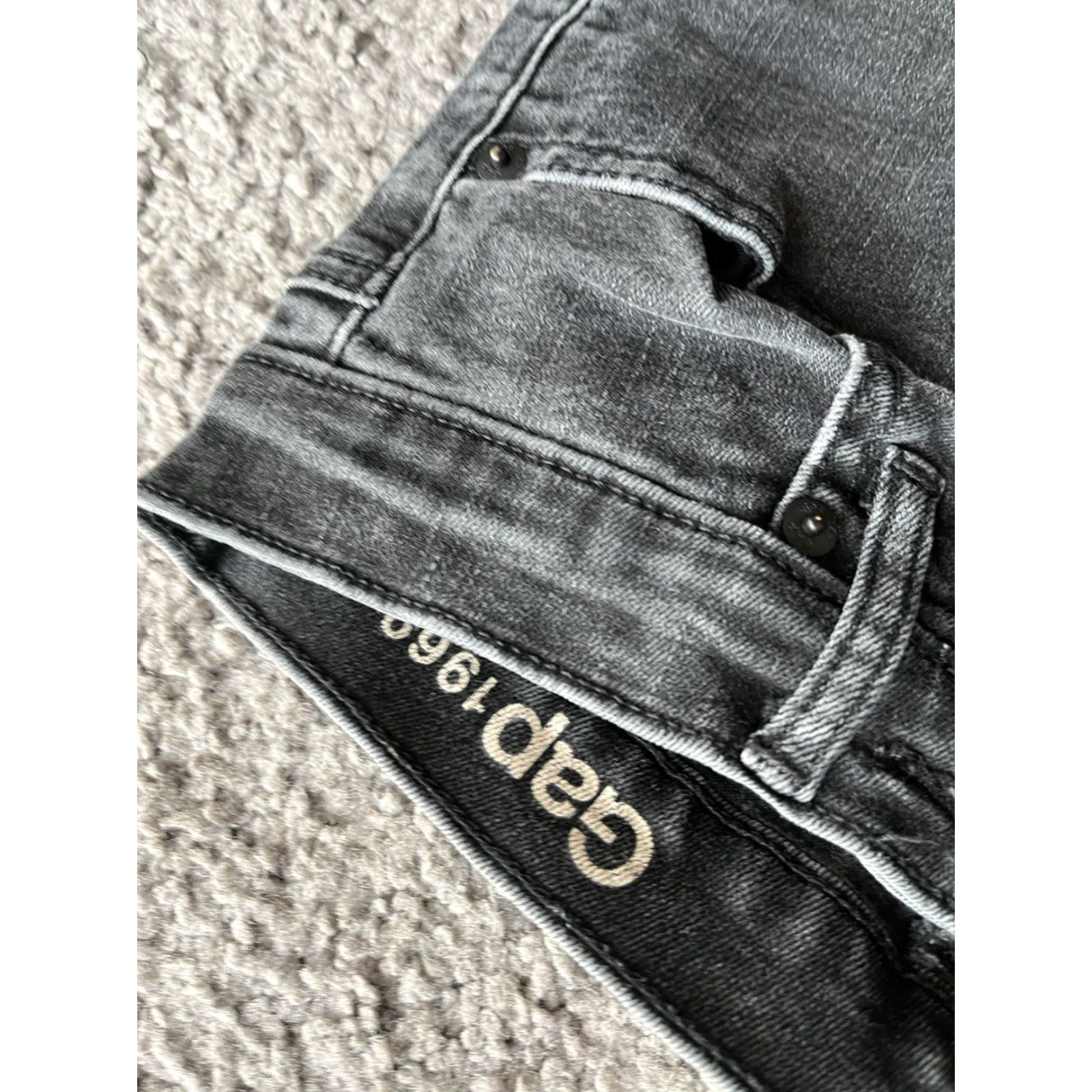 Gap GAP Women's Black Denim Jeans True Skinny High Rise Size 26R Size 26" / US 2 / IT 38 - 5 Thumbnail