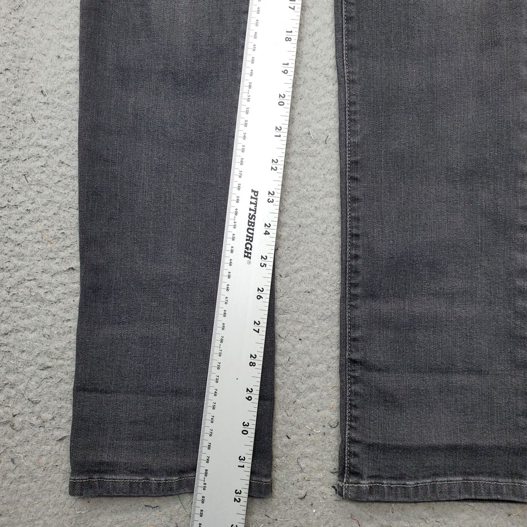 Denime JUST BLACK Skinny Jeans Womens 30 Denim Gray Distressed Ripped Faded USA Made Casual Everyday Caro: Womens Size 30 Gray Jeans Size 30" / US 8 / IT 44 - 4 Thumbnail