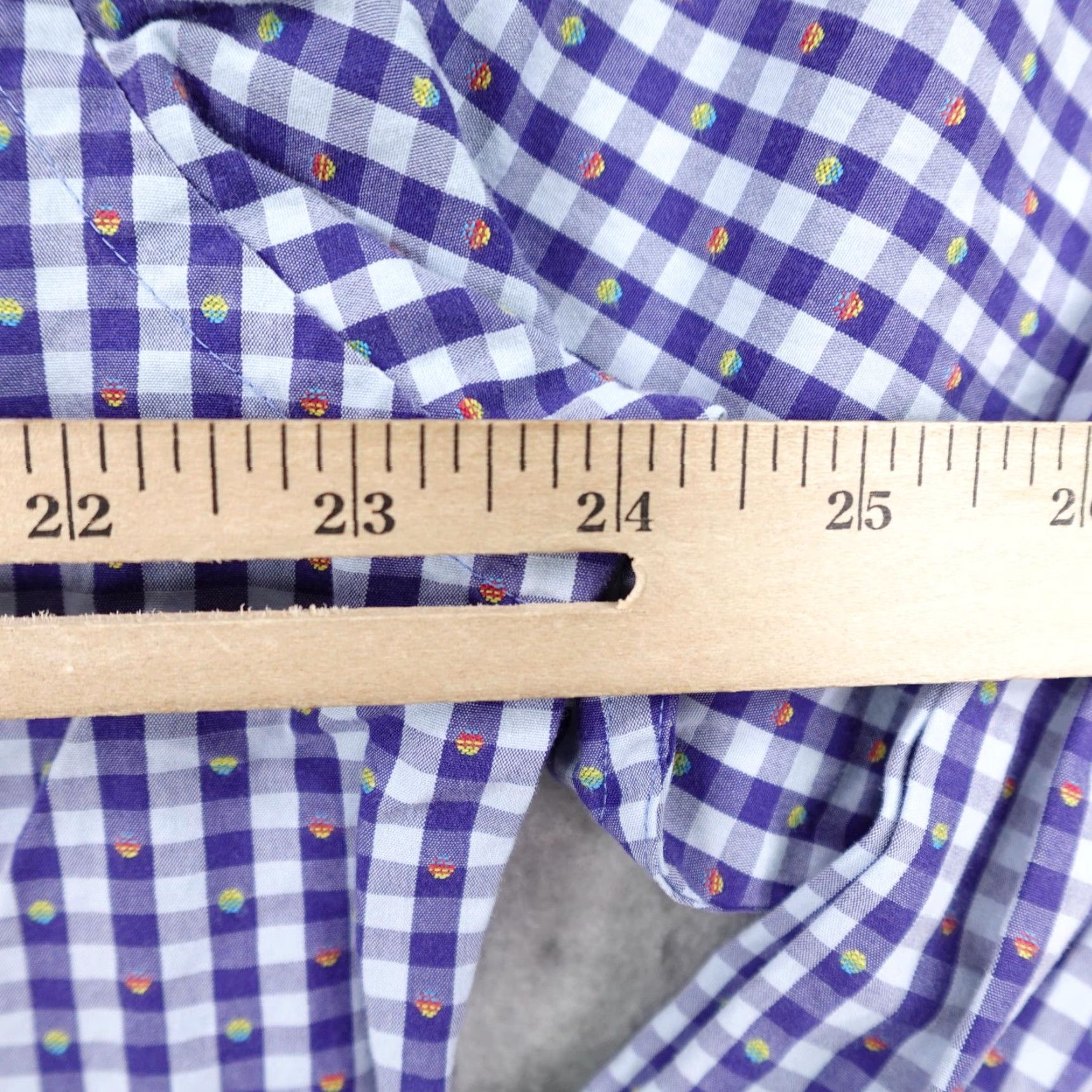 BUGATCHI Bugatchi Uomo Shirt Mens XL Blue Gingham Plaid Button-Up Classic Fit Size US XL / EU 56 / 4 - 7 Thumbnail