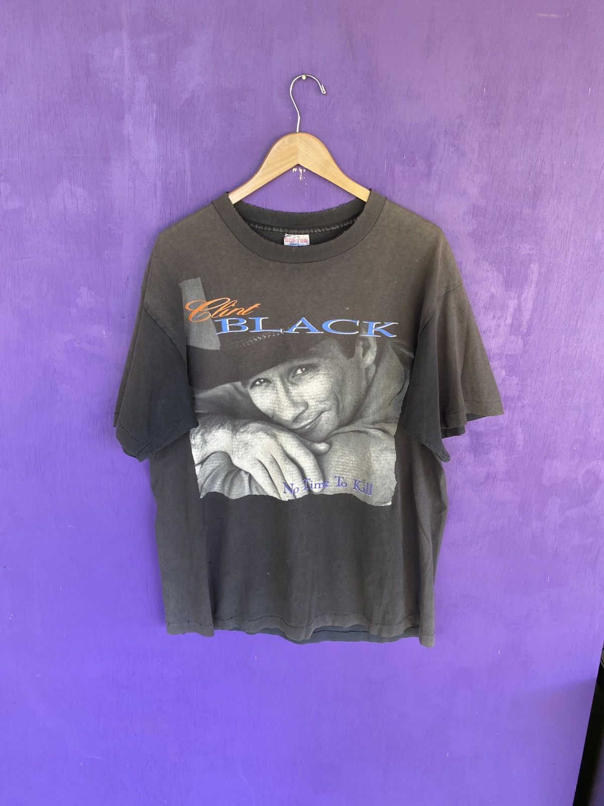 Band Tees Vintage 90s Clint black no time to kill faded tour tee Size US XL / EU 56 / 4 - 1 Thumbnail