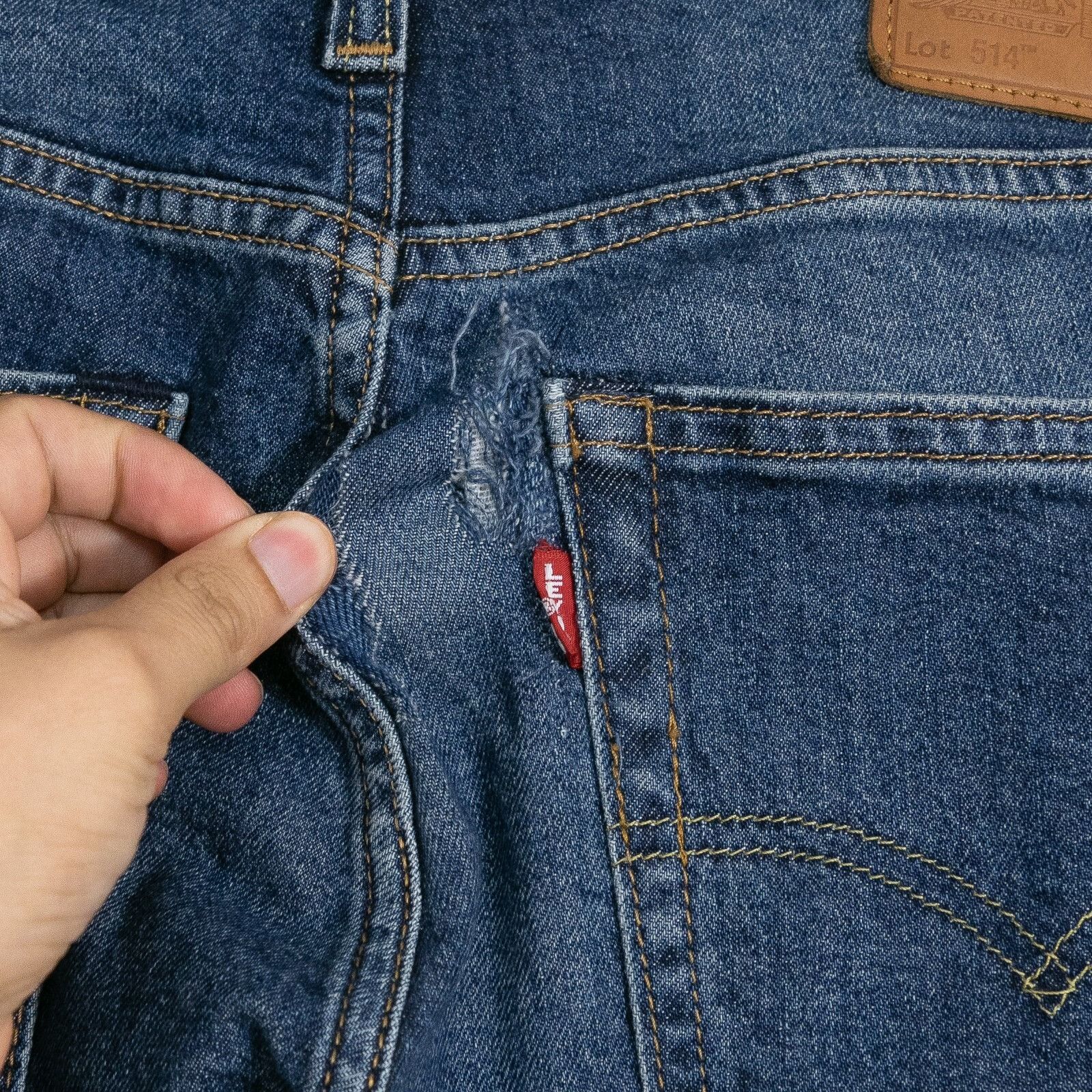Levi's Levis 514 Premium Jeans 32x34 - Dark Wash Slim Straight Fit Size US 32 / EU 48 - 6 Thumbnail