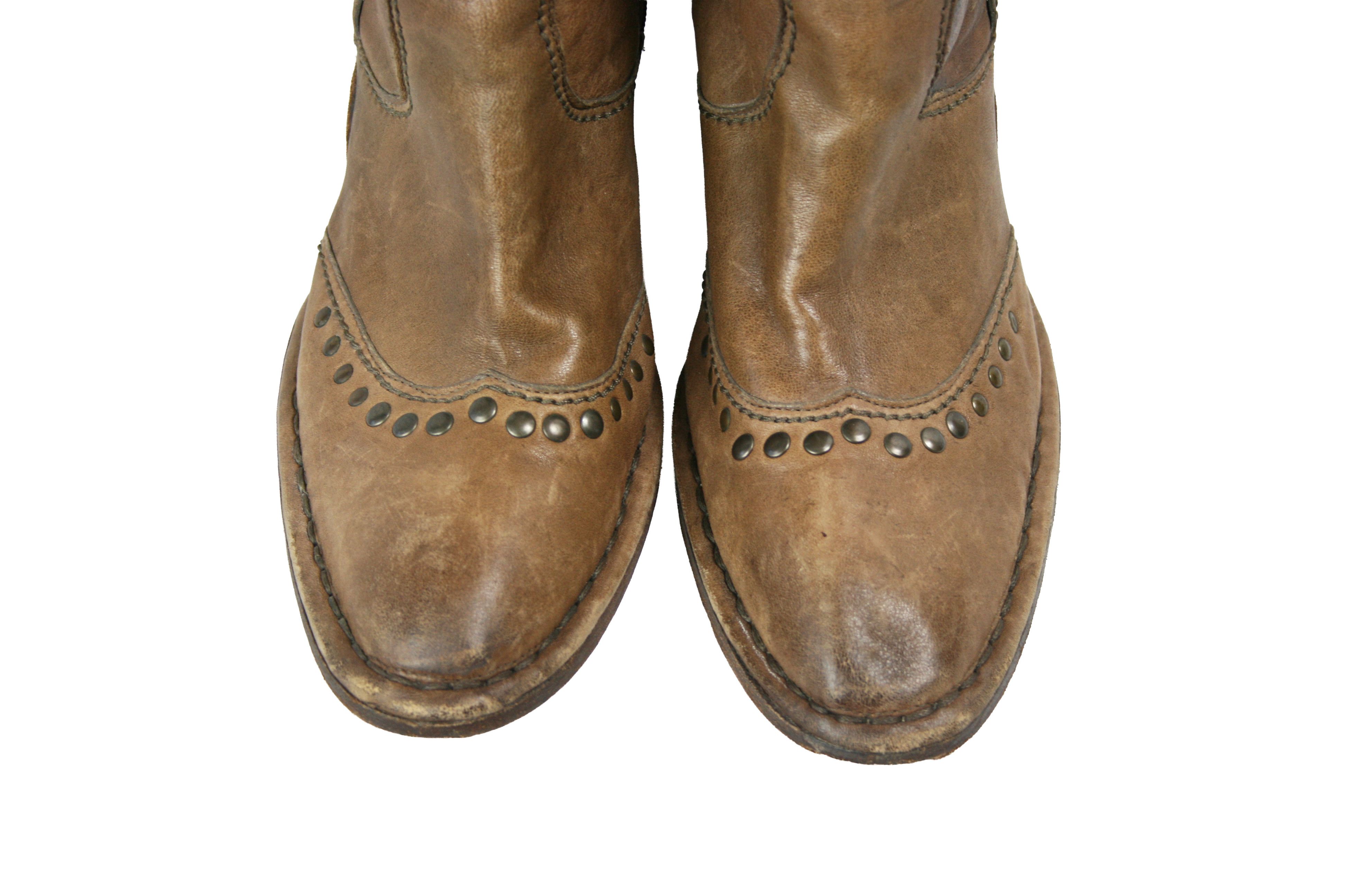 A.S.98 90S Airstep Rockstuds Sheriff Cowboy Western Boots Vintage Size US 11 / IT 41 - 5 Thumbnail