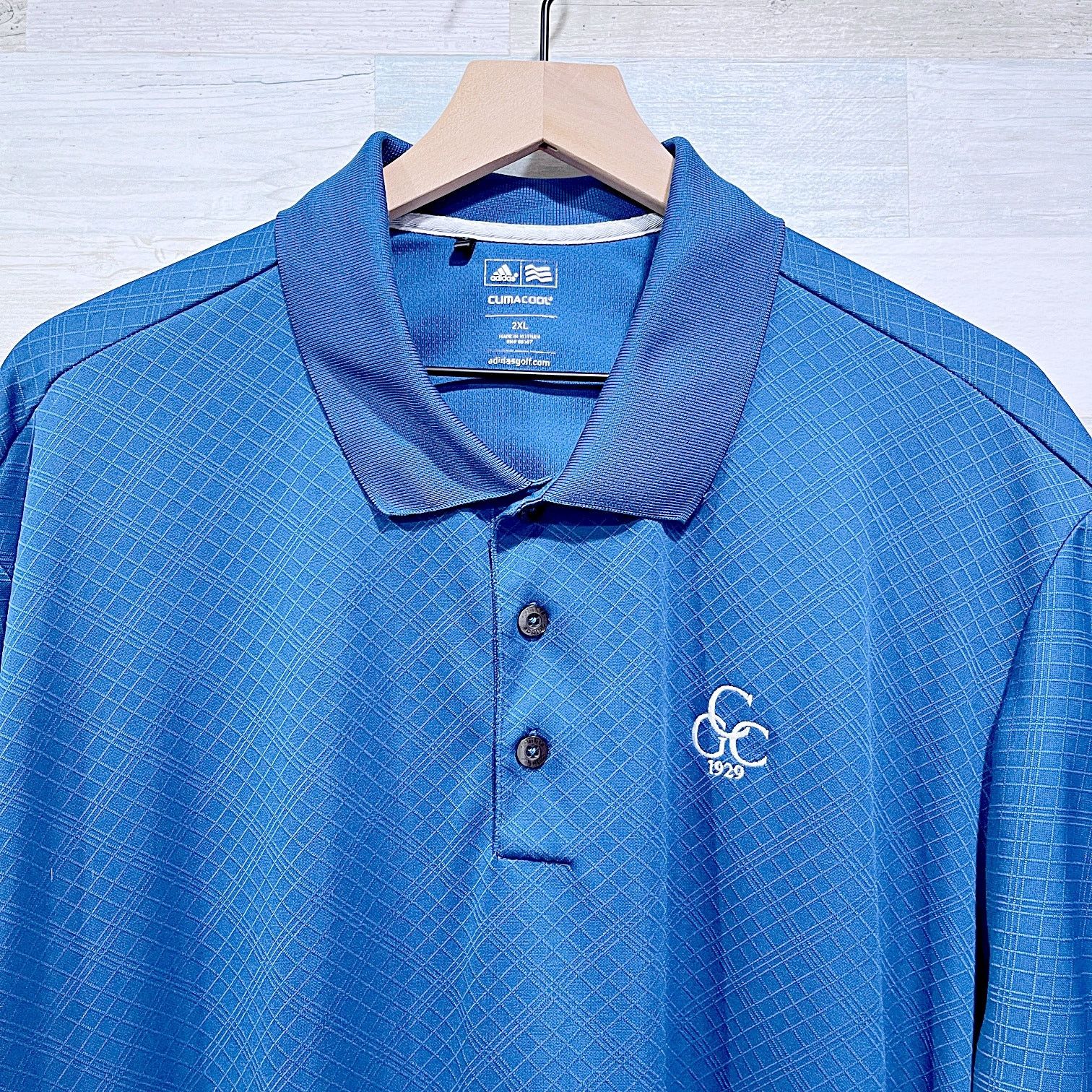 Adidas Adidas Country Club Golf Polo Shirt Blue Mens XXL Size US XXL / EU 58 / 5 - 2 Thumbnail