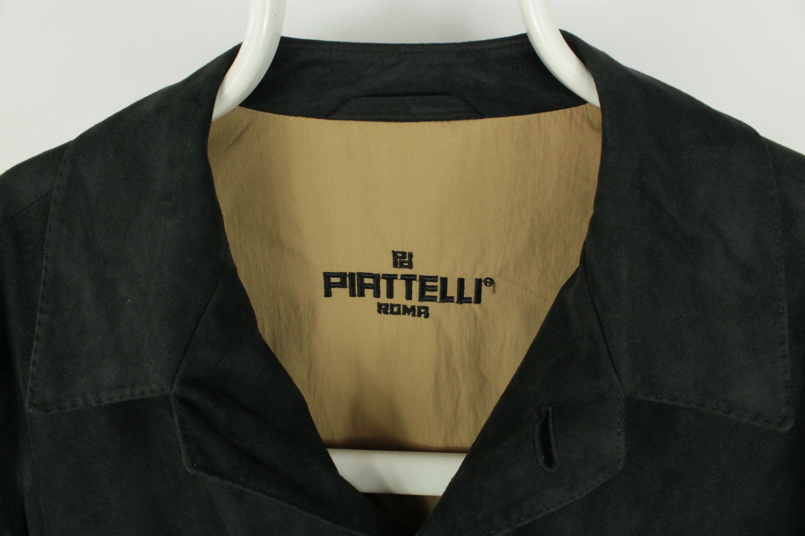 Piattelli × Vintage Vintage Piatelli Roma Amareta Black Faux Suede Men's Jacket Size US L / EU 52-54 / 3 - 3 Thumbnail