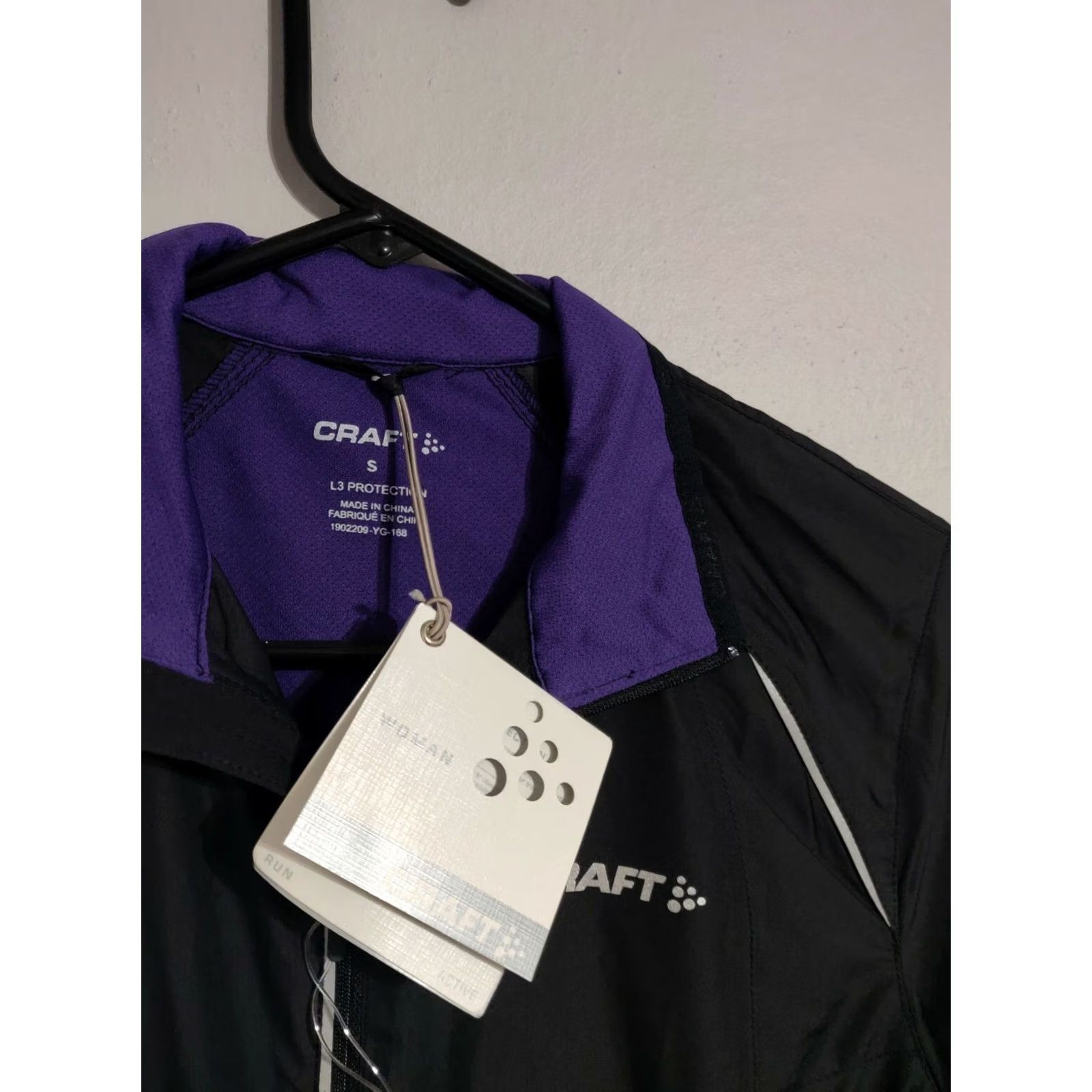 Vintage Craft Ladies Active Run Jacket S Black Purple L3 Protection Zip Womens Size S / US 4 / IT 40 - 3 Thumbnail