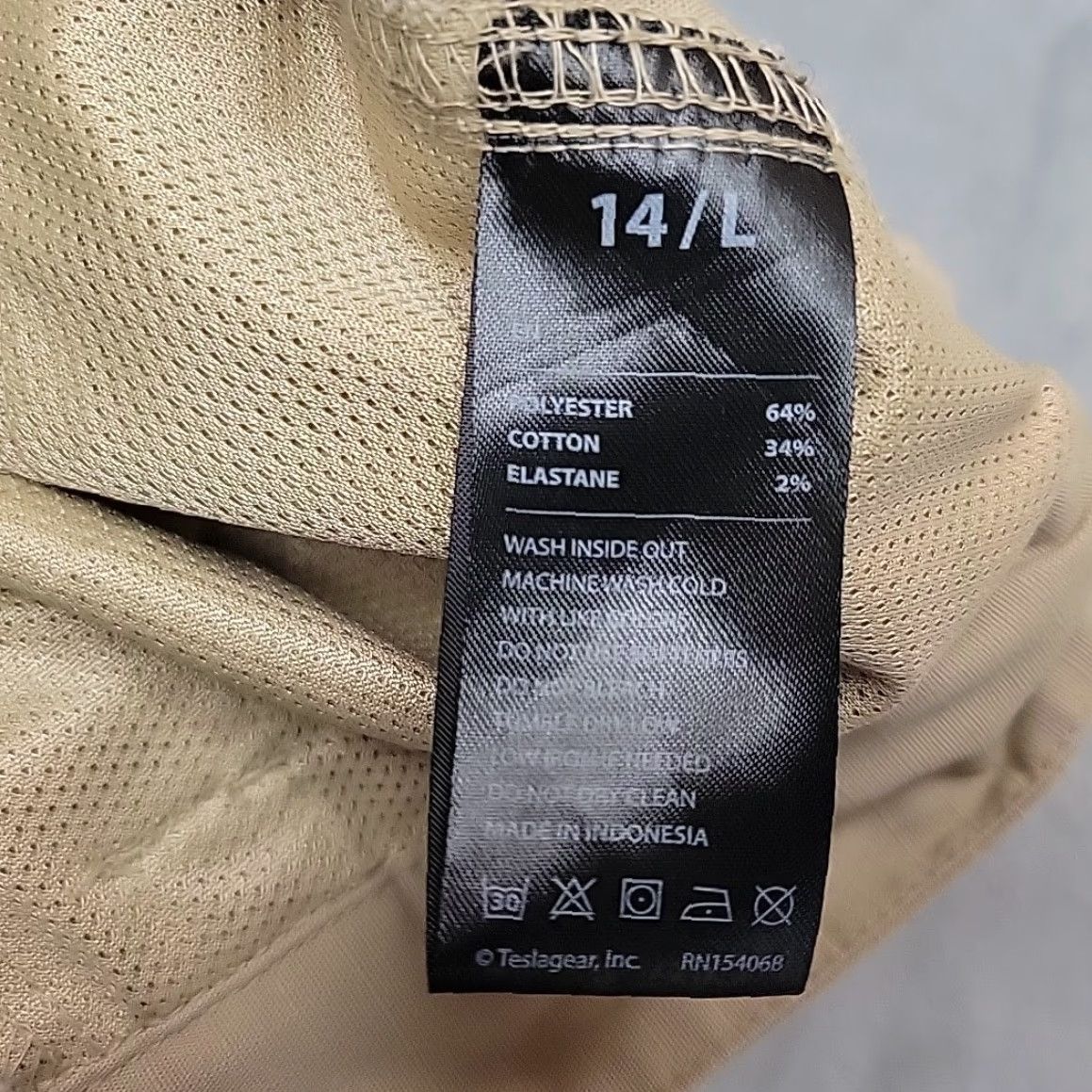 Vintage CQR Tactical Pants Womens 14 L Khaki Ripstop Cargo Flat Front Outdoor Work Pants Womens 14 Long Beige Cargo Workwear USA Outdoor Benign Womens Size 36" / US 14 / IT 50 - 5 Thumbnail