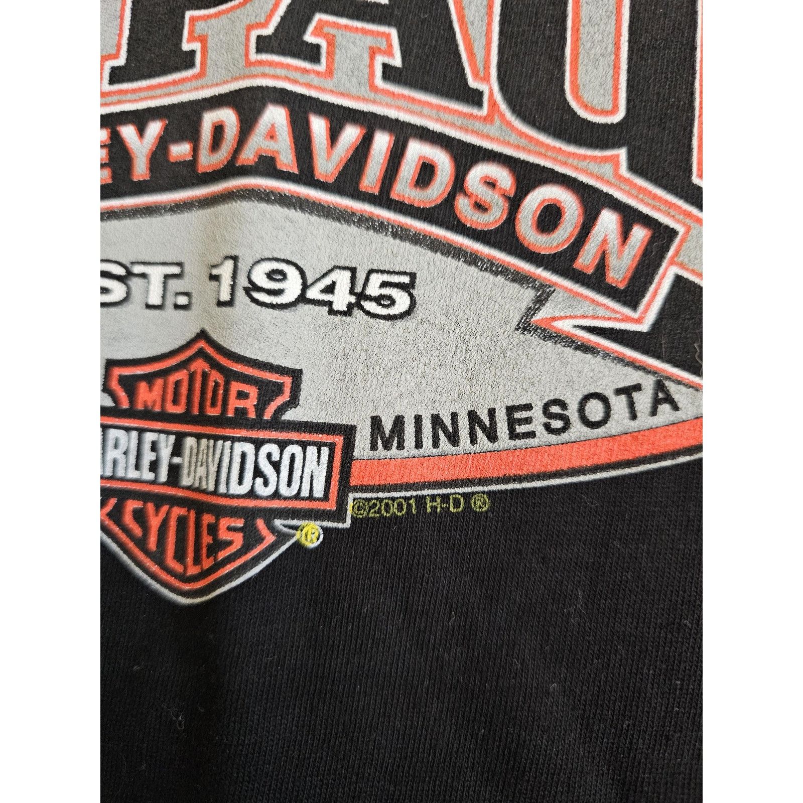 Harley Davidson Harley Davidson T-Shirt Eagle Flames Black Orange Sz L New Size US L / EU 52-54 / 3 - 5 Thumbnail