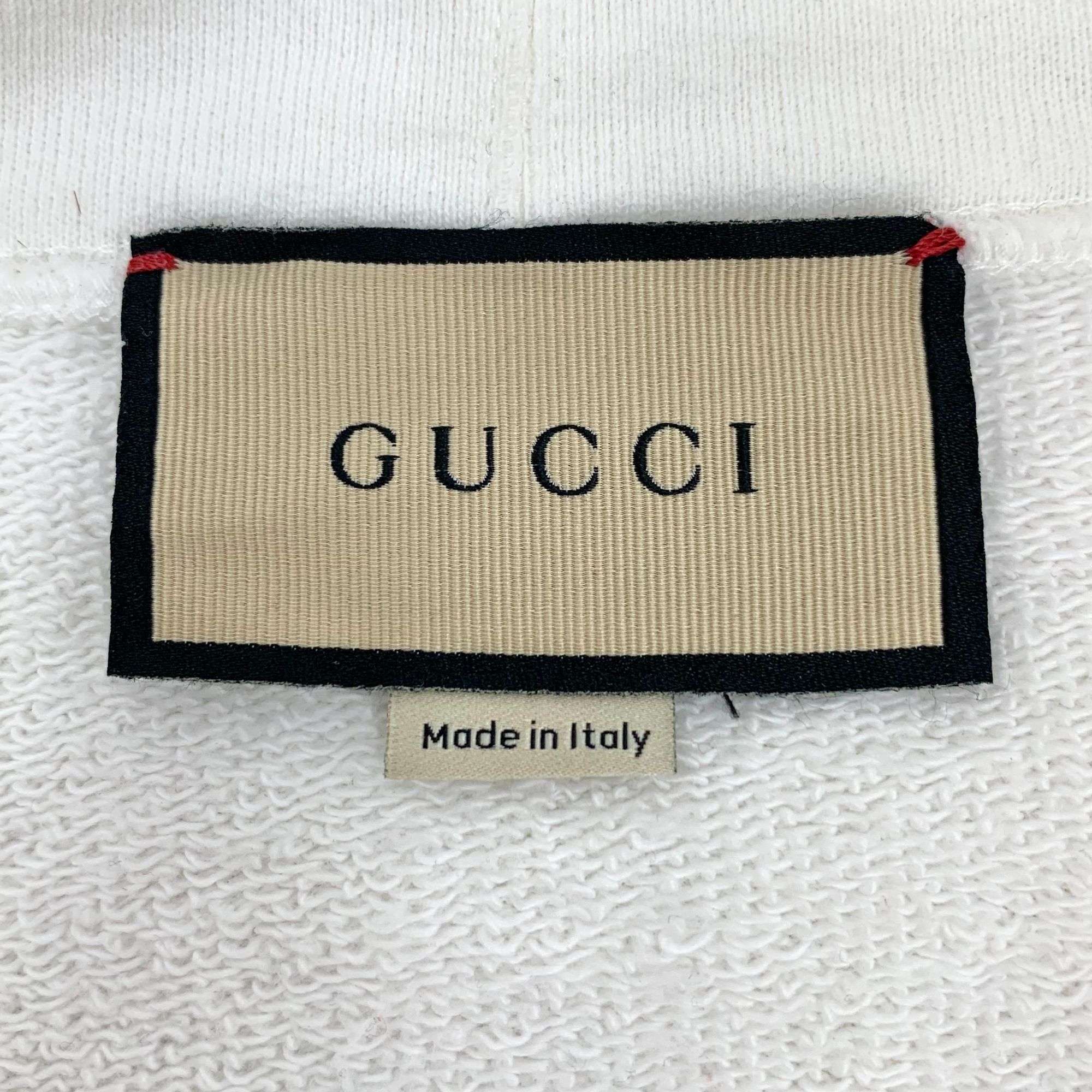 Gucci Gucci White Exquisite Logo Printed Hooded Sweatshirt XL Long Size XL / US 12-14 / IT 48-50 - 2 Thumbnail