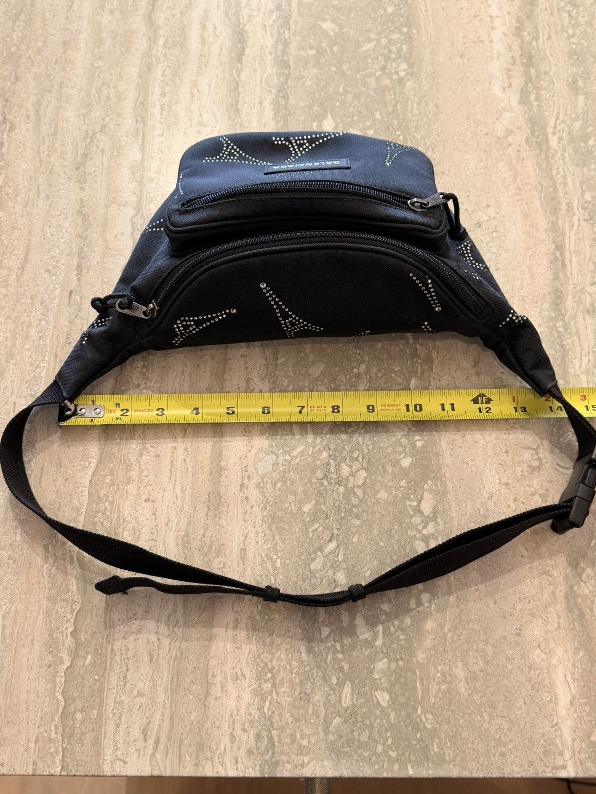 Balenciaga BALENCIAGA BLACK NYLON CRYSTAL EIFFEL TOWER FANNY PACK Size ONE SIZE - 14 Thumbnail