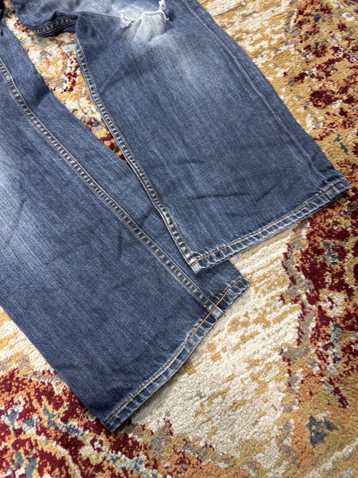 If Six Was Nine ᶠᵃⁿᶜʸᵍᵘʸ Vintage Baggy Washed Denim Jeans Wide leg Y2K Size US 33 - 2 Thumbnail