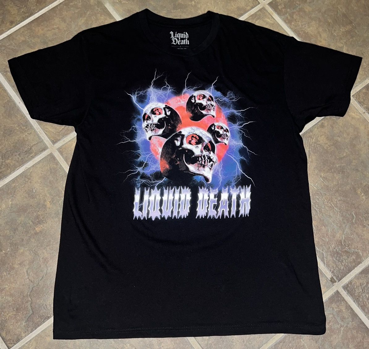 Other LIQUID DEATH LIGHTNING SKULLS T-SHIRT Size US L / EU 52-54 / 3 - 6 Thumbnail