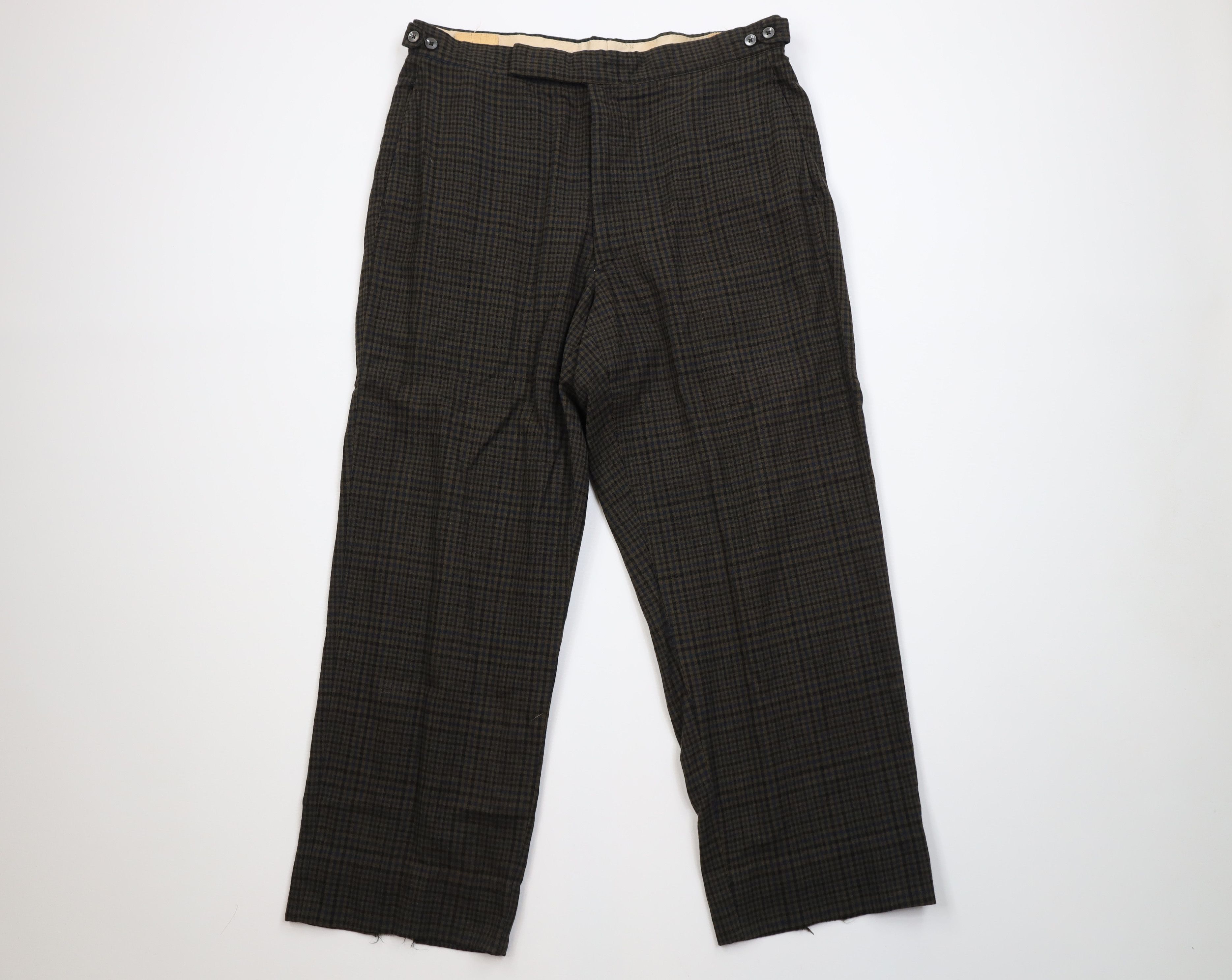 Vintage Vintage 50s Streetwear Flannel Wool Knit Wide Leg Pants USA Size US 34 / EU 50 - 1 Thumbnail
