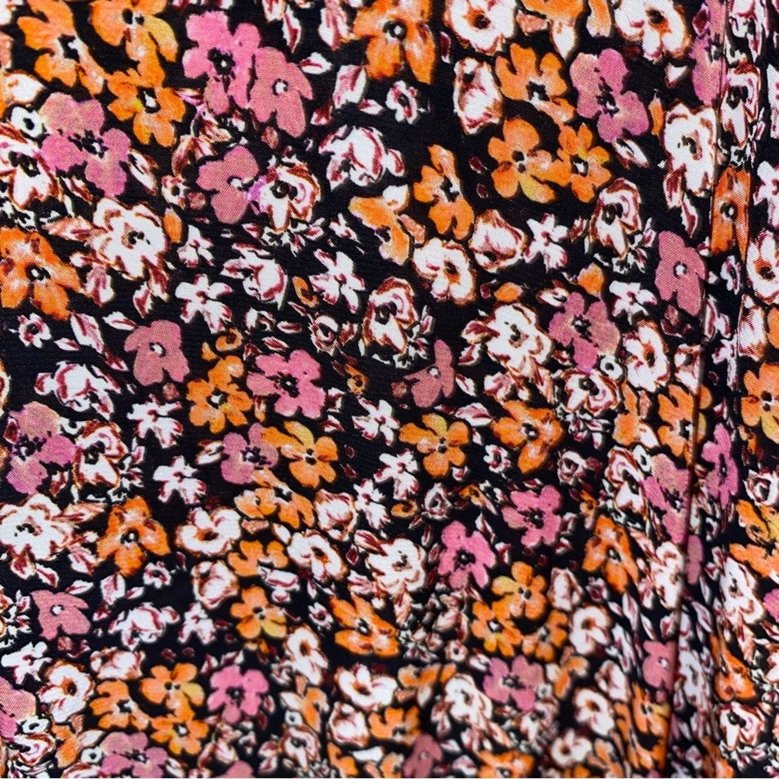 The Kooples THE KOOPLES $355 Floral Print Midi Dress Pink Sz 1 (S) Size S / US 4 / IT 40 - 16 Thumbnail