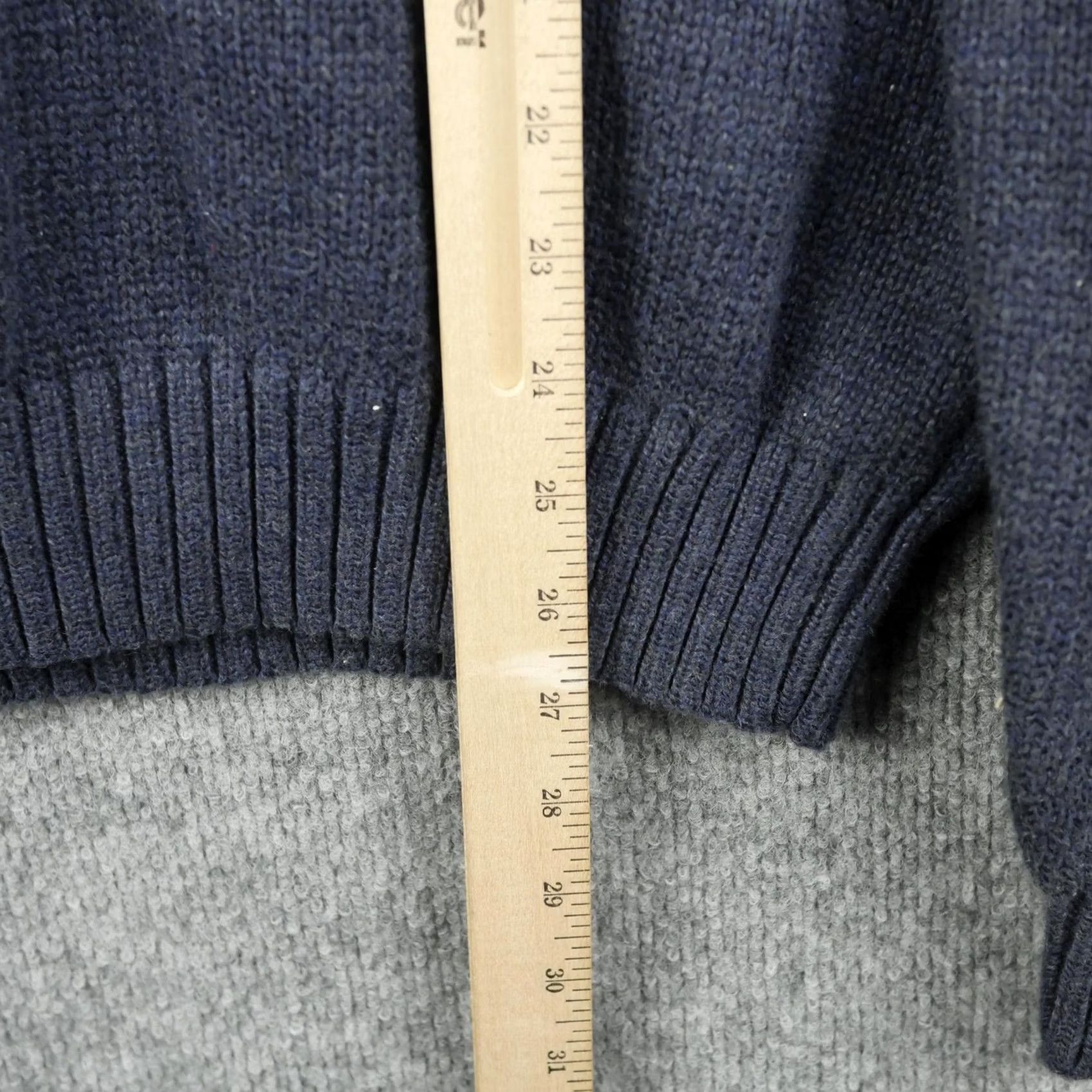Polo Ralph Lauren VINTAGE Polo Ralph Lauren Sweater Mens L Blue Cotton Knit Crewneck 90s Size US L / EU 52-54 / 3 - 7 Thumbnail