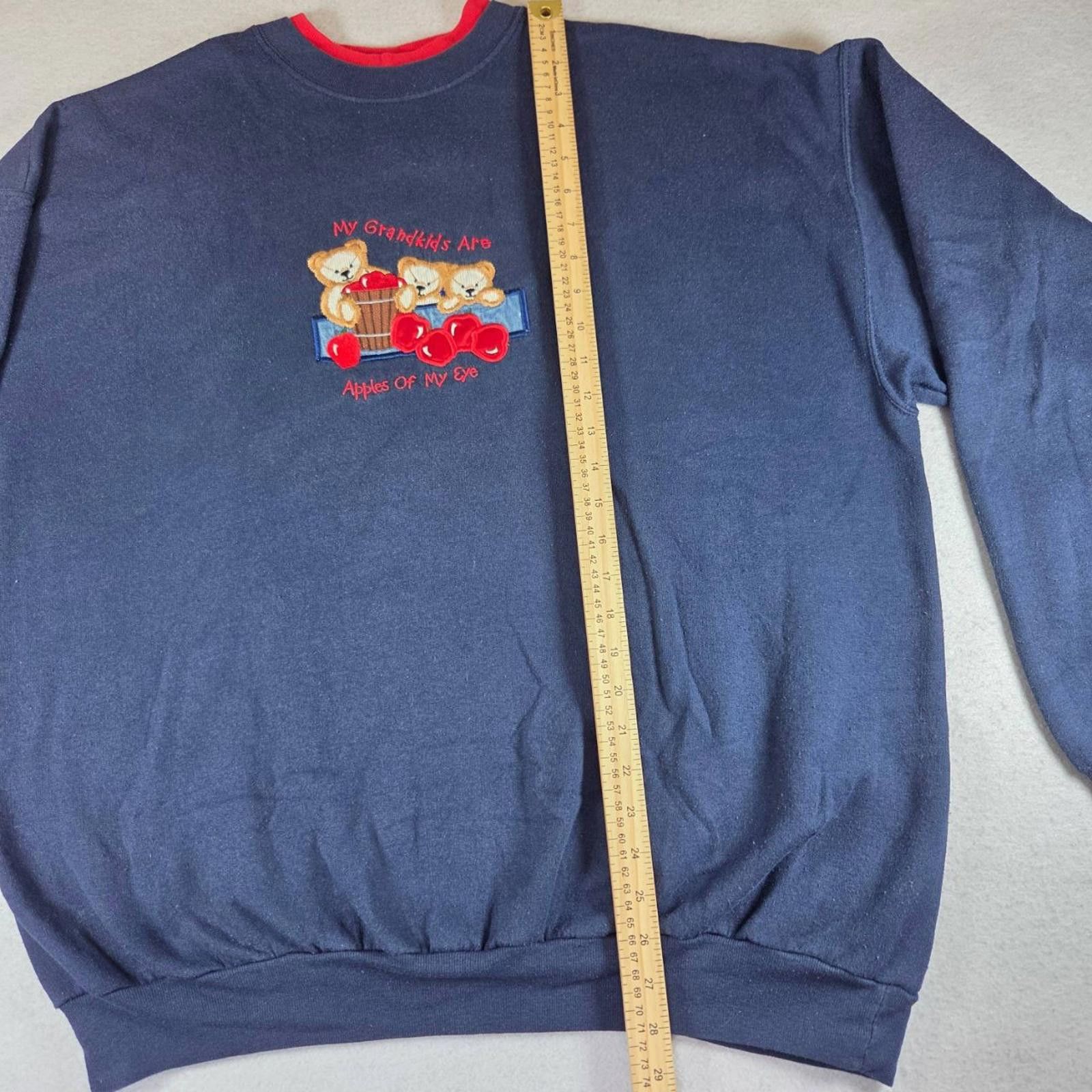 Designer VTG M&C Sportswear Women's XL Navy Embroidered Sweatshirt Size XL / US 12-14 / IT 48-50 - 7 Thumbnail