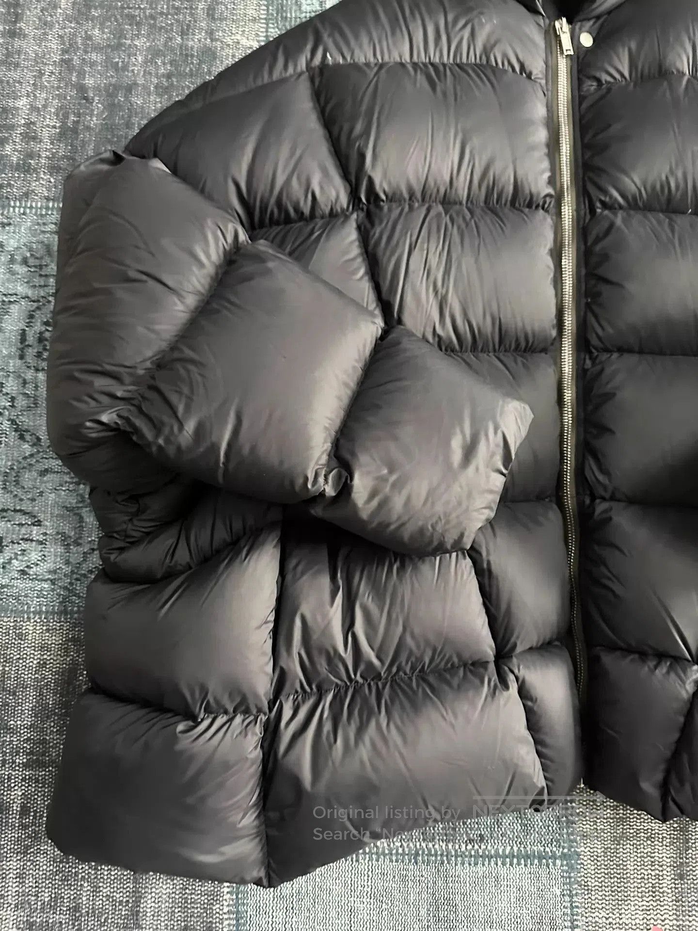 Rick Owens Black Hooded Puffer Jacket Size M. Size US M / EU 48-50 / 2 - 2 Thumbnail