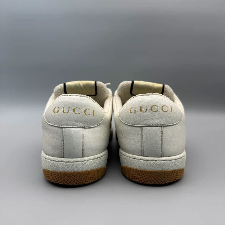 Gucci gucci screener white blue denim sneakers-2507 Size US 10 / EU 43 - 4 Thumbnail