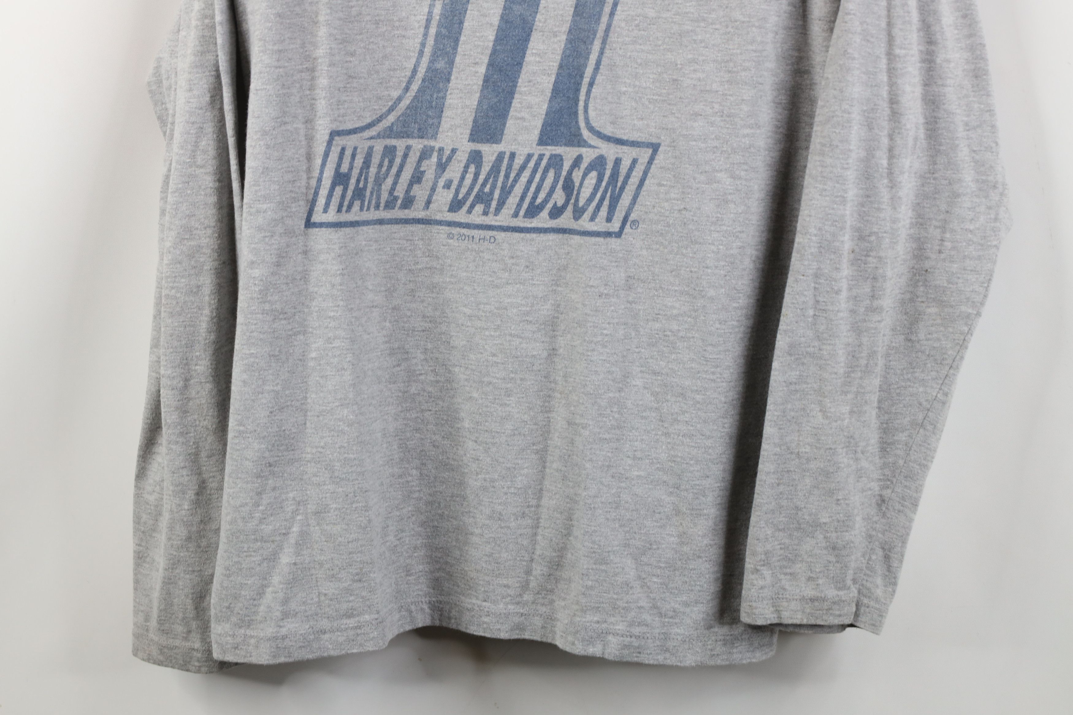Harley Davidson Vintage Y2K Harley Davidson Seattle Long Sleeve T-Shirt Gray Size US L / EU 52-54 / 3 - 3 Thumbnail
