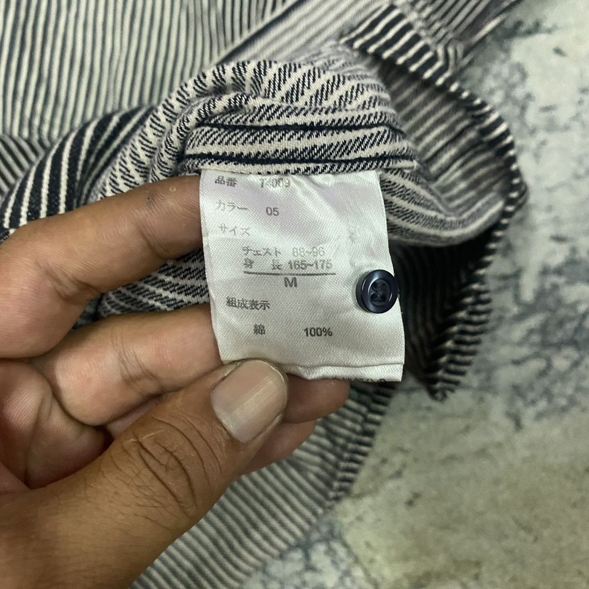 Japanese Brand × semanticdesign Vintage Sematic Design Hickory Stripes Button Up Size M / US 6-8 / IT 42-44 - 7 Thumbnail