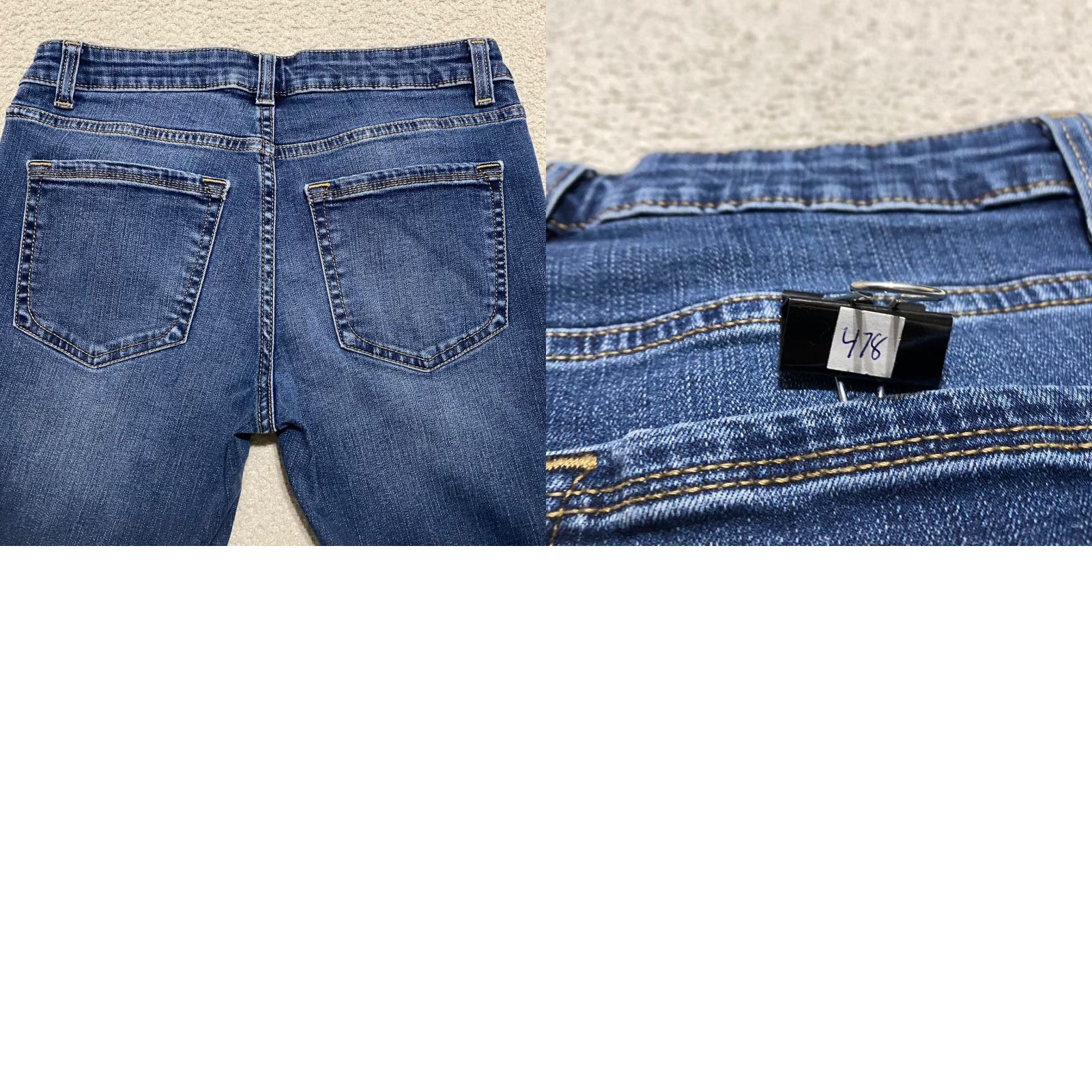 Apt. 9 Apt. 9 Womens Jeans Blue Denim Medium Wash Straight Crop Low Rise Distinct 5-Pocket Design 27 In Inseam Size 26" / US 2 / IT 38 - 9 Thumbnail