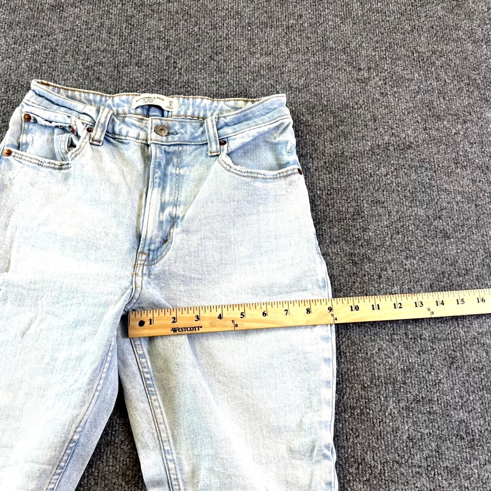 Abercrombie & Fitch Abercrombie & Fitch Curve Love Jeans Womens 27/4 Blue Denim High Rise Skinny Leg Size 27" / US 4 / IT 40 - 5 Thumbnail