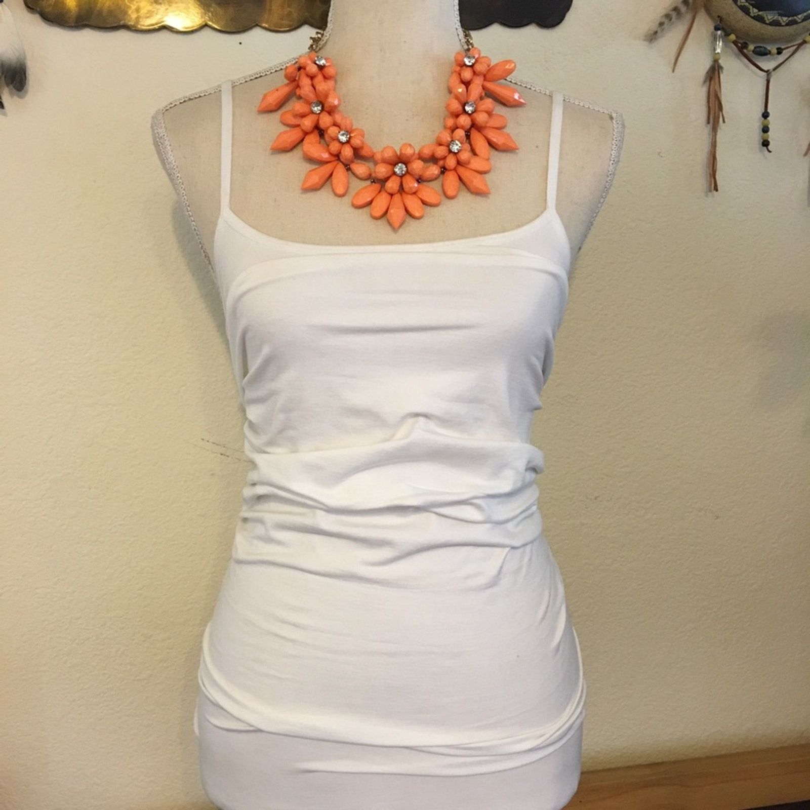 Vintage Vintage 90s faceted creamsicle chandelier necklace Size ONE SIZE - 4 Thumbnail