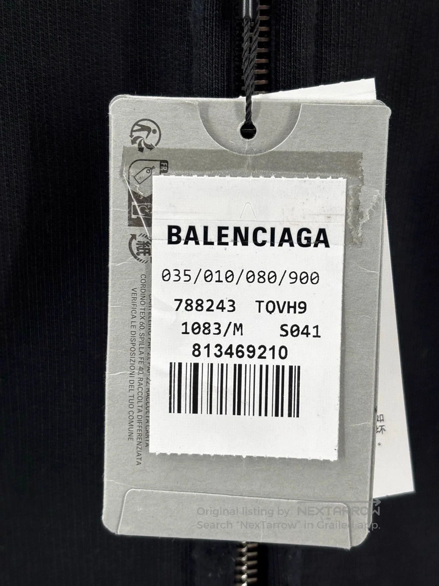 Balenciaga black balenciaga hoodie with vintage details. Size US M / EU 48-50 / 2 - 6 Thumbnail