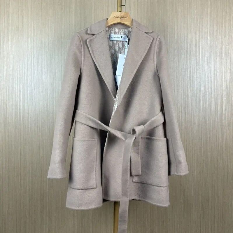 Dior Dior Pink Wool Women's Coat 0089 Size M / US 6-8 / IT 42-44 - 1 Thumbnail