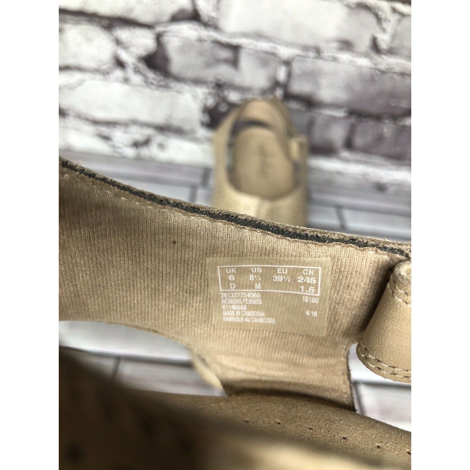 Clarks Clarks Beige Leather Perforated Strap Espadrilles Wedge Sand Size US 8.5 / IT 38.5 - 9 Thumbnail