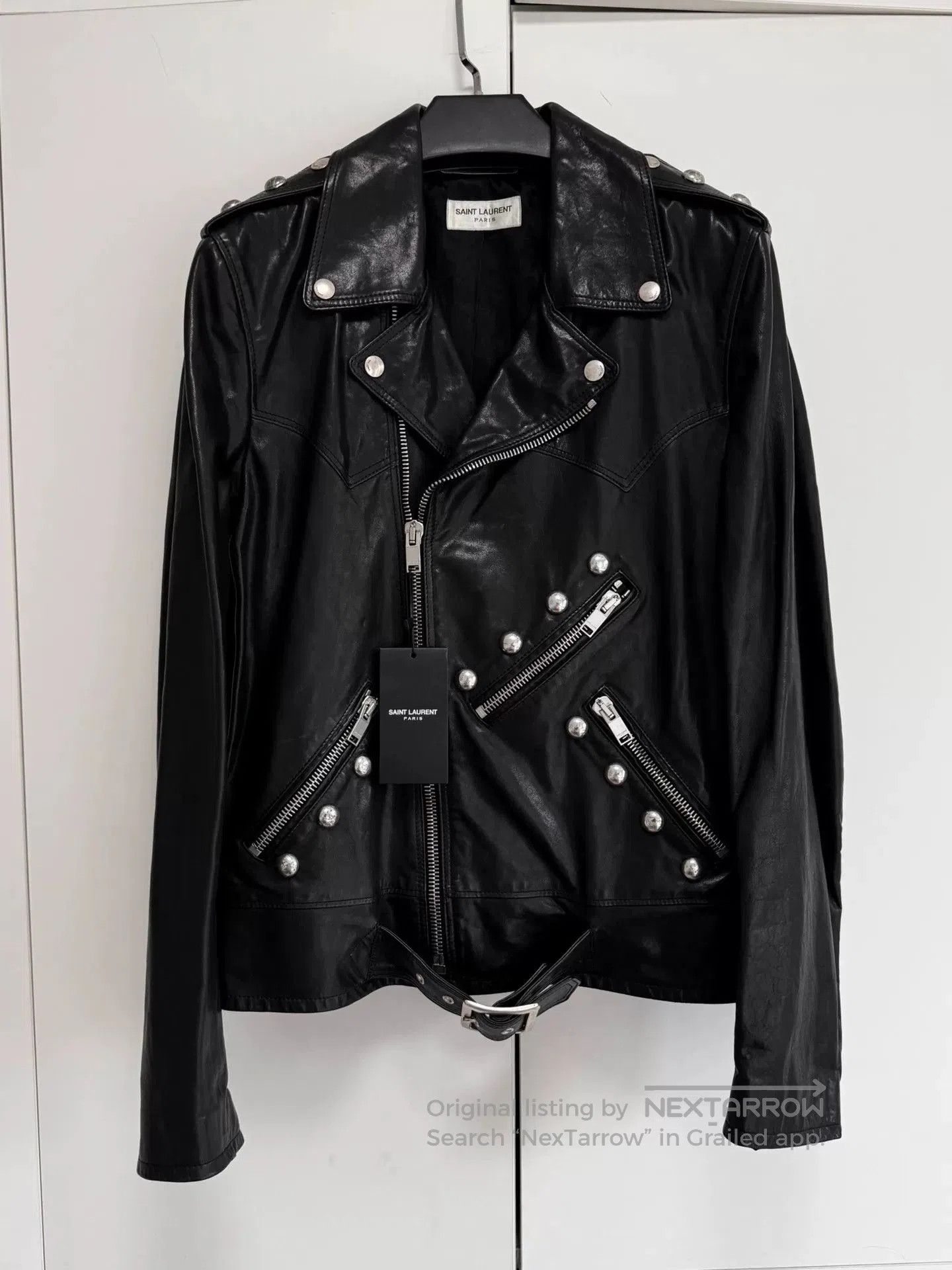Hedi Slimane Saint Laurent Hedi Studded Leather Jacket. Size US S / EU 44-46 / 1 - 3 Thumbnail