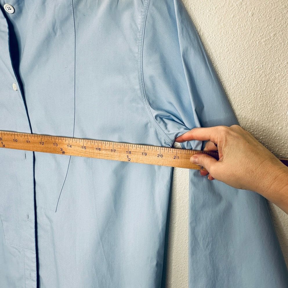 Loewe Loewe Blue Button Split Side Asymmetrical Hem Shirt Dress S Size S / US 4 / IT 40 - 15 Thumbnail
