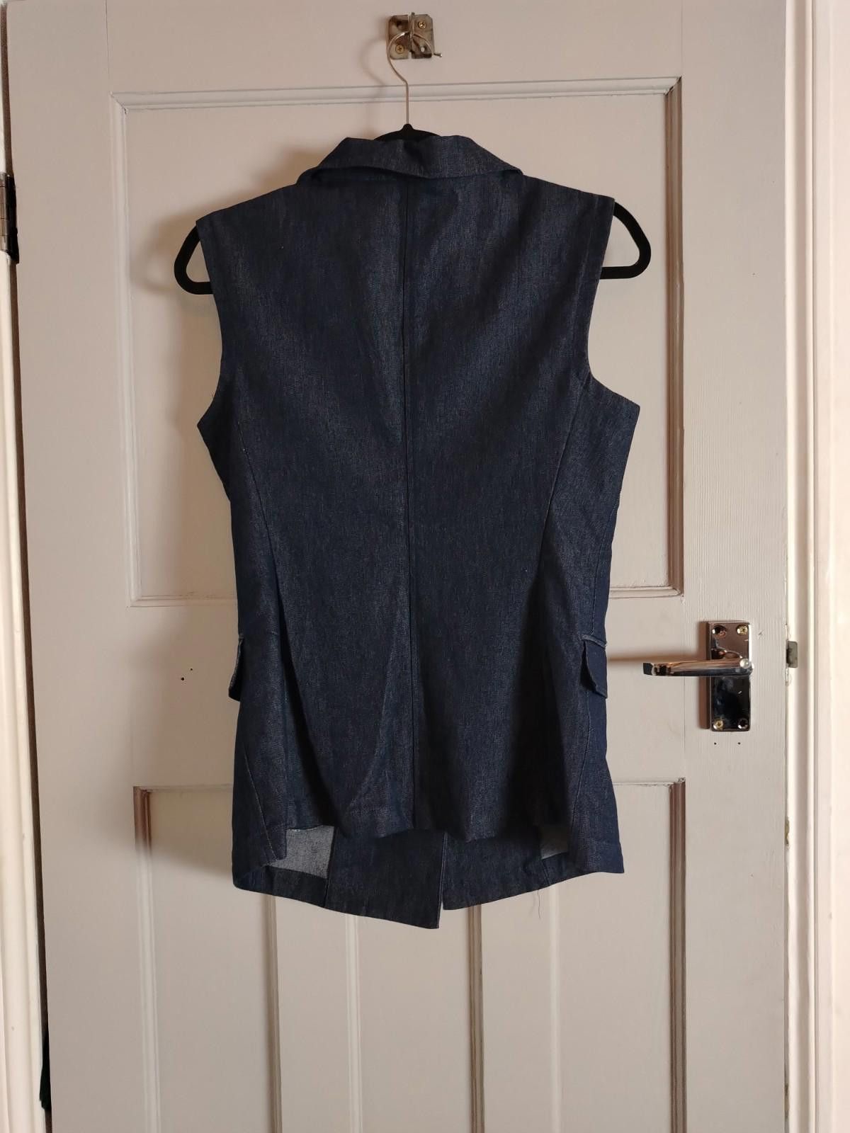 Other Hillard & Hanson Women's XL Denim Waistcoat Sleeveless Size XL / US 12-14 / IT 48-50 - 3 Thumbnail