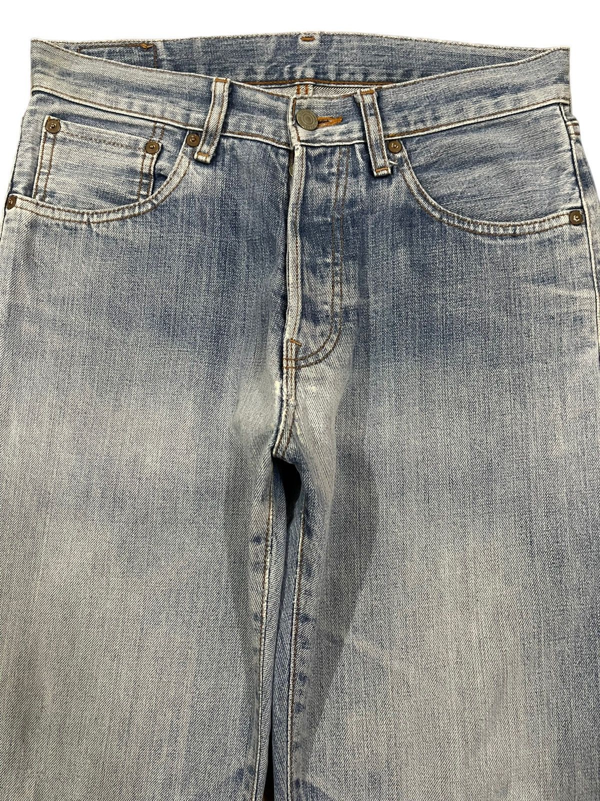 Uniqlo Vintage Japanese Uniqlo Blue Wash Distressed Baggy Jeans Size US 30 / EU 46 - 4 Thumbnail