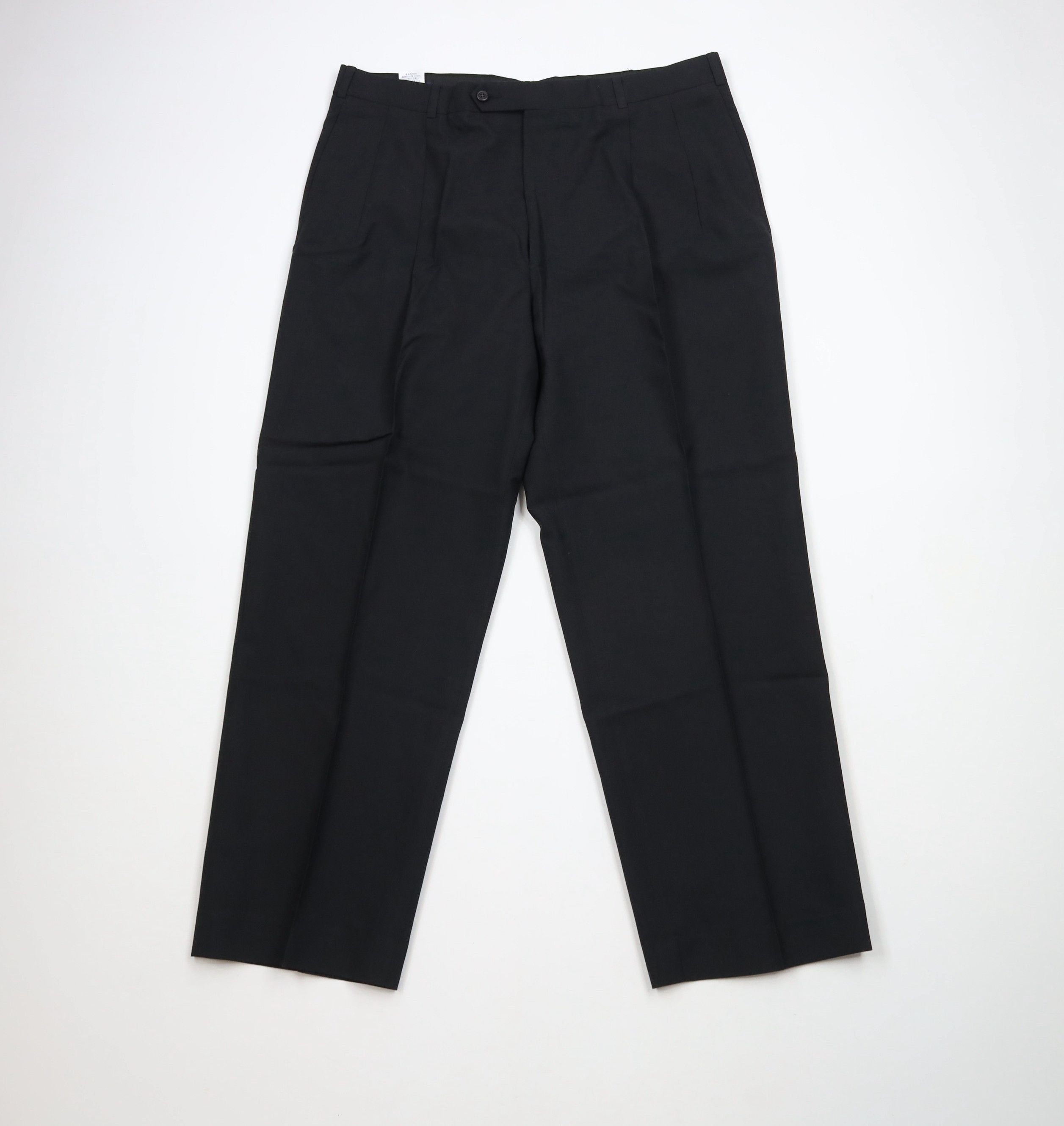 Lands' End × Vintage Vintage 90s Lands End Wool Wide Leg Chino Pants Black USA Size US 38 / EU 54 - 1 Thumbnail