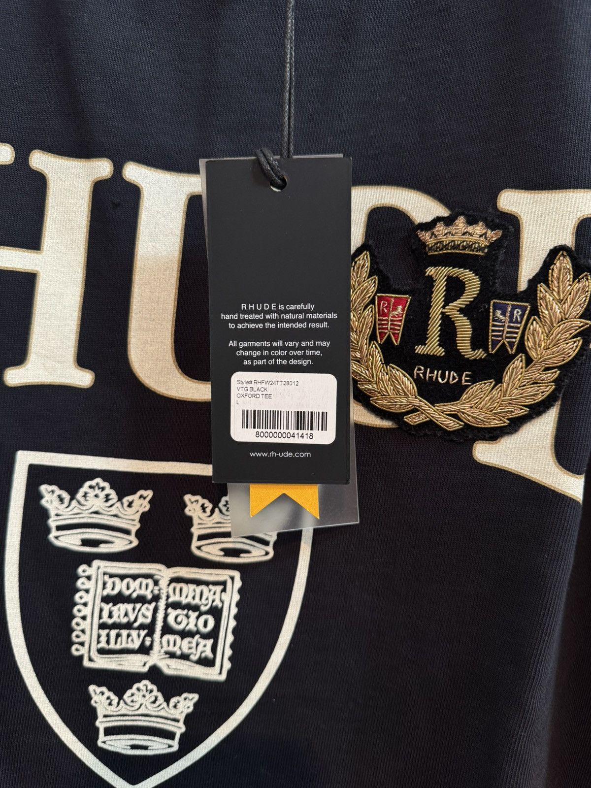Rhude RHUDE OXFORD University Tee Size Large Size US L / EU 52-54 / 3 - 8 Thumbnail