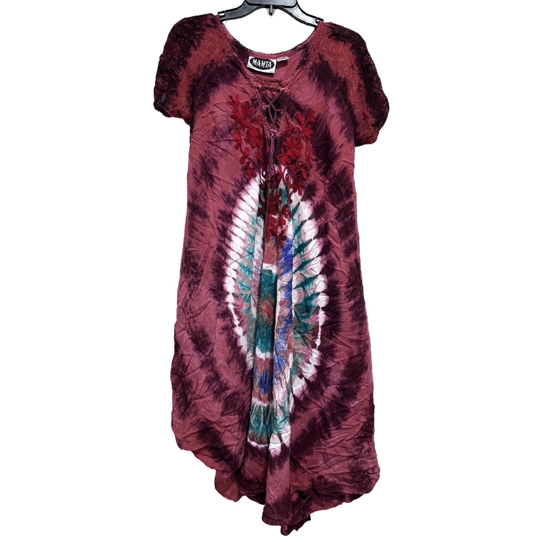 burgundy tie dye dress Burgundy Apparel main image 0
