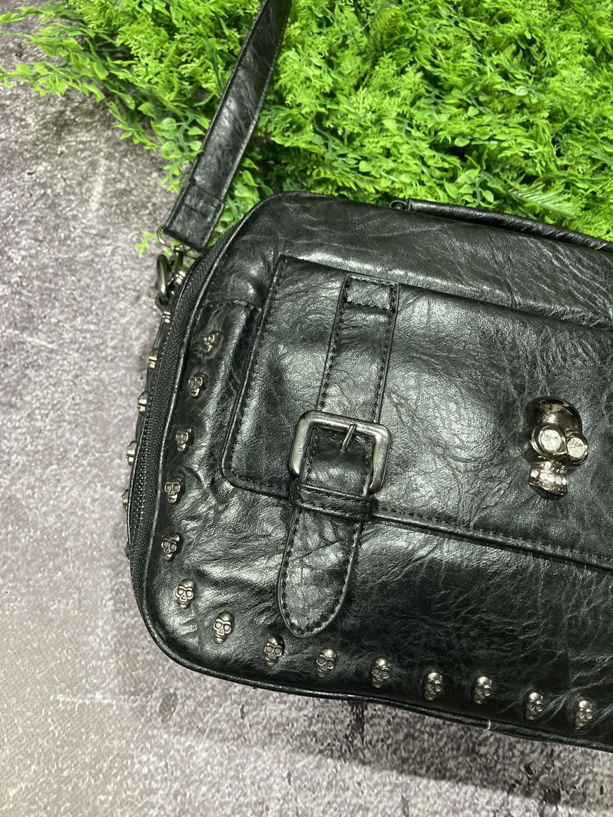 Other Vintage Thomas Wylde Metal Skull Logo Monogram Leather Bag Size ONE SIZE - 2 Thumbnail