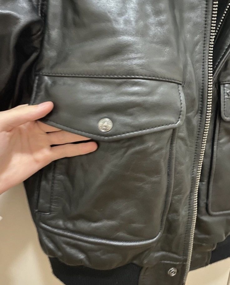 Schott × Vintage Schott NYC Vintage Leather Bomber Jacket BLACK Size US L / EU 52-54 / 3 - 5 Thumbnail